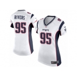 Women's Nike New England Patriots #95 Derek Rivers Limited White NFL Jersey