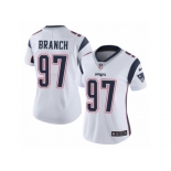 Women's Nike New England Patriots #97 Alan Branch Vapor Untouchable Limited White NFL Jersey