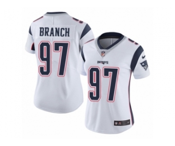 Women's Nike New England Patriots #97 Alan Branch Vapor Untouchable Limited White NFL Jersey