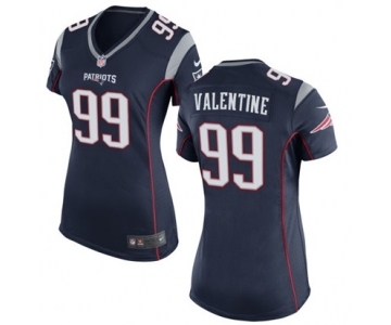 Women's Nike New England Patriots #99 Vincent Valentine Navy Blue Team Color NFL Jersey