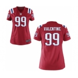 Women's Nike New England Patriots #99 Vincent Valentine Red Alternate NFL Jersey