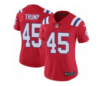 Women's Nike Patriots #45 Donald Trump Red Alternate Stitched NFL Vapor Untouchable Limited Jersey