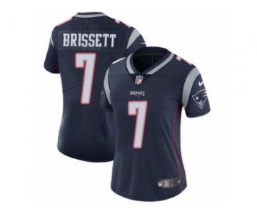 Women's Nike Patriots #7 Jacoby Brissett Navy Blue Team Color Stitched NFL Vapor Untouchable Limited Jersey