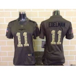 nike women nfl jerseys new england patriots #11 edelman army green[nike Limited Salute To Service]