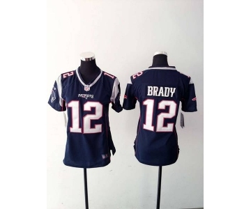 nike women nfl jerseys new england patriots #12 brady blue[2015 new nike]