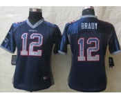 nike women nfl jerseys new england patriots #12 brady blue[Elite drift fashion]