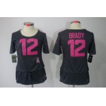 nike women nfl jerseys new england patriots #12 brady dk.grey[breast cancer awareness]