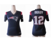 nike women nfl jerseys new england patriots #12 brady field flirt fashion blue[nike 2012]