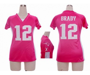 nike women nfl jerseys new england patriots #12 brady pink[draft him ii top]