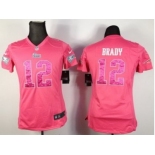 nike women nfl jerseys new england patriots #12 brady pink[nike]