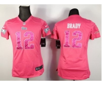 nike women nfl jerseys new england patriots #12 brady pink[nike]