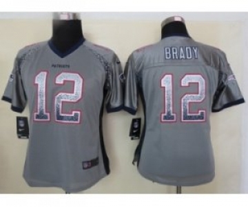 nike women nfl jerseys new england patriots #12 tom brady grey[Elite drift fashion]