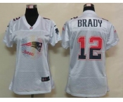 nike women nfl jerseys new england patriots #12 tom brady white[2012 fem fan]