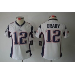 nike women nfl jerseys new england patriots #12 tom brady white[nike limited]