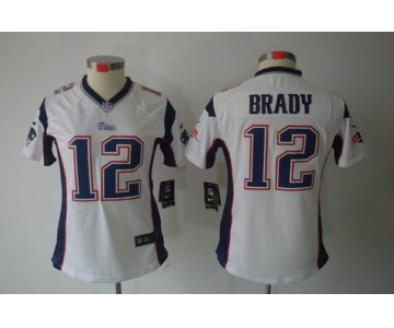 nike women nfl jerseys new england patriots #12 tom brady white[nike limited]