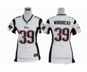 nike women nfl jerseys new england patriots #39 woodhead white[nike]