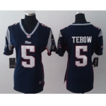 nike women nfl jerseys new england patriots #5 tebow dk.blue[nike]