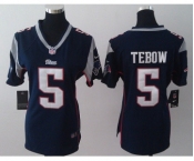 nike women nfl jerseys new england patriots #5 tebow dk.blue[nike]