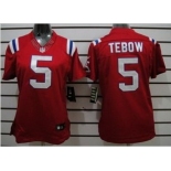 nike women nfl jerseys new england patriots #5 tebow red[nike limited]