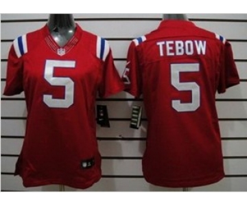 nike women nfl jerseys new england patriots #5 tebow red[nike limited]