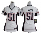 nike women nfl jerseys new england patriots #51 jerod mayo white[nike]