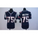 nike women nfl jerseys new england patriots #75 wilfork blue[nike]