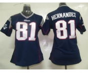 nike women nfl jerseys new england patriots #81 hernandez blue[nike]