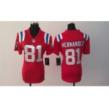 nike women nfl jerseys new england patriots #81 hernandez red[nike]