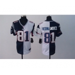 nike women nfl jerseys new england patriots #81 hernandez white-blue[nike split]