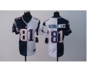 nike women nfl jerseys new england patriots #81 hernandez white-blue[nike split]