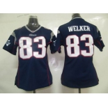 nike women nfl jerseys new england patriots #83 welker blue[nike]