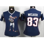 nike women nfl jerseys new england patriots #83 welker blue[portrait fashion]