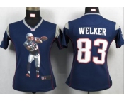 nike women nfl jerseys new england patriots #83 welker blue[portrait fashion]