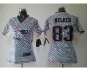 nike women nfl jerseys new england patriots #83 welker [fem fan zebra]