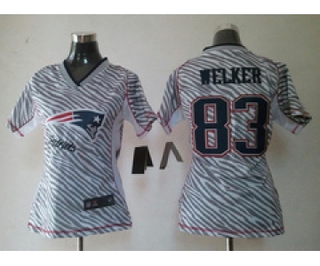 nike women nfl jerseys new england patriots #83 welker [fem fan zebra]