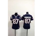 nike women nfl jerseys new england patriots #87 gronkowski blue[2015 new nike]