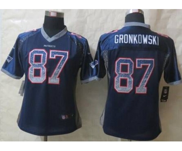 nike women nfl jerseys new england patriots #87 gronkowski blue[Elite drift fashion]