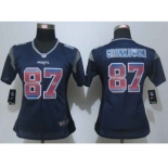 nike women nfl jerseys new england patriots #87 gronkowski blue[Strobe Limited]