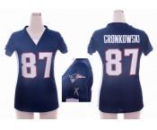 nike women nfl jerseys new england patriots #87 gronkowski blue[draft him ii top]