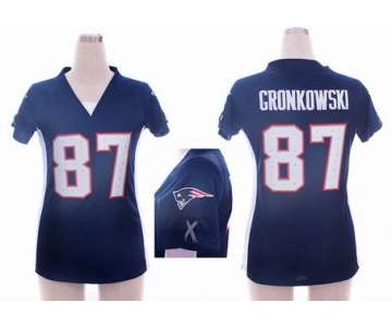 nike women nfl jerseys new england patriots #87 gronkowski blue[draft him ii top]