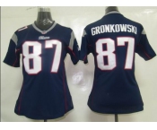 nike women nfl jerseys new england patriots #87 gronkowski blue[nike]