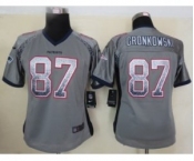 nike women nfl jerseys new england patriots #87 gronkowski grey[Elite drift fashion]