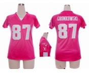 nike women nfl jerseys new england patriots #87 gronkowski pink[draft him ii top]