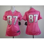 nike women nfl jerseys new england patriots #87 gronkowski pink[nike love's]