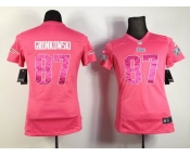 nike women nfl jerseys new england patriots #87 gronkowski pink[nike]