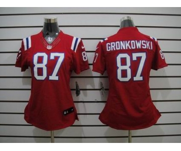 nike women nfl jerseys new england patriots #87 gronkowski red[nike limited]