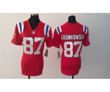 nike women nfl jerseys new england patriots #87 gronkowski red[nike]