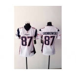 nike women nfl jerseys new england patriots #87 gronkowski white[2015 new nike]