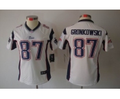 nike women nfl jerseys new england patriots #87 gronkowski white[nike limited]