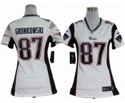 nike women nfl jerseys new england patriots #87 gronkowski white[nike]